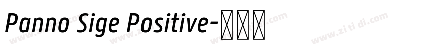 Panno Sige Positive字体转换
